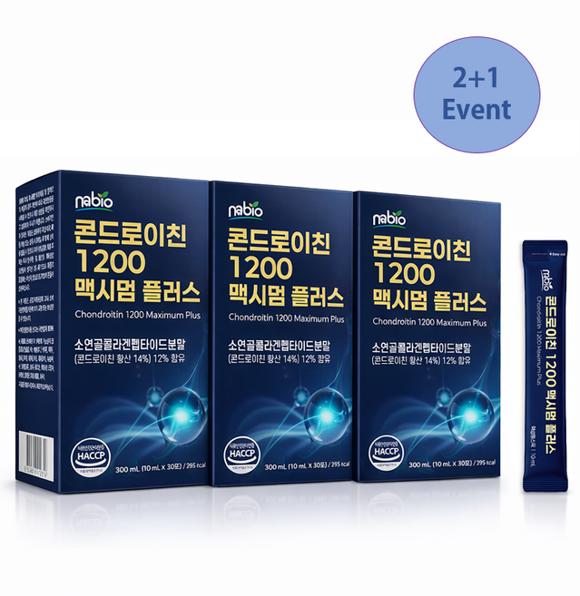 엠바이오 소연골 콘드로이친 1200 맥시멈 플러스 액상 30포 3개 --- [2 + 1 이벤트] --- 2개 구입시 추가 1개 증정, 30회분