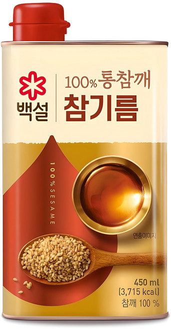 백설 100% 통참깨 참기름, 450ml, 1개