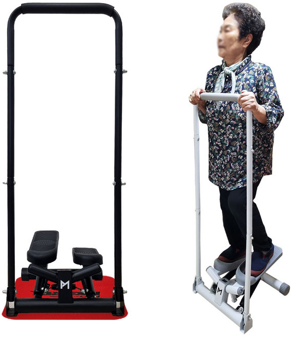 [연말 총결산 할인]프로모릭스 다리앤 손잡이스텝퍼 계단운동, 다리앤-블랙