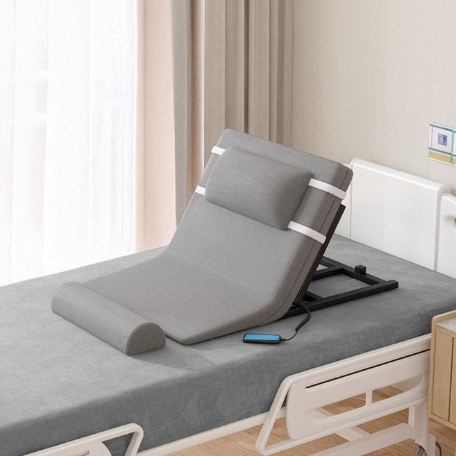 자바조이 전동 등받이 허리받침대 쿠션 모션베드 각도조절 침대 팔걸이 없음, 그레이