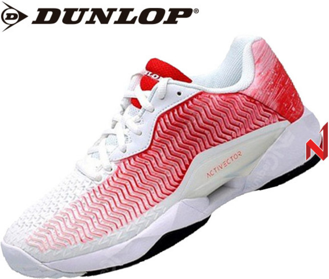 던롭 테니스화 액티벡터 DTS-1041 GWR 화이트레드 남녀공용