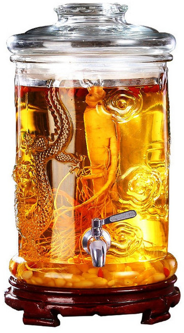 말벌술 담금주 유리병 뱀술 노봉방주, 여덟 근도 용머리가 없으면 받침이 없다., 1개