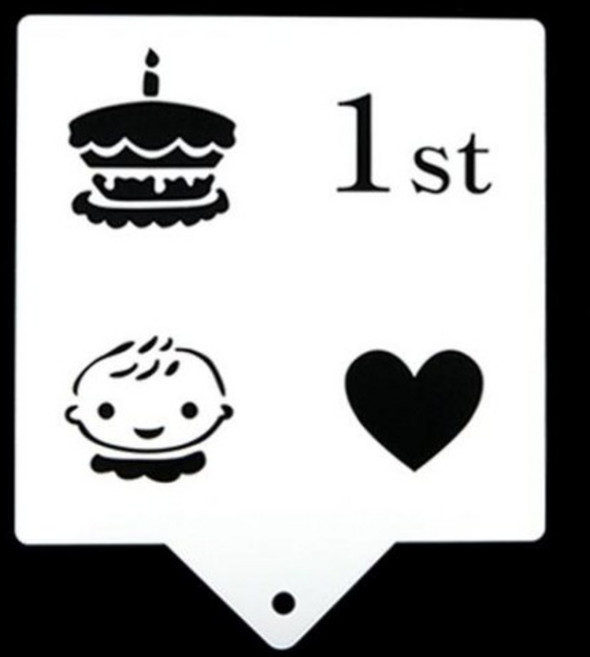 와인앤쿡 카페테리아 데코 도안 스텐실첫돌 1개