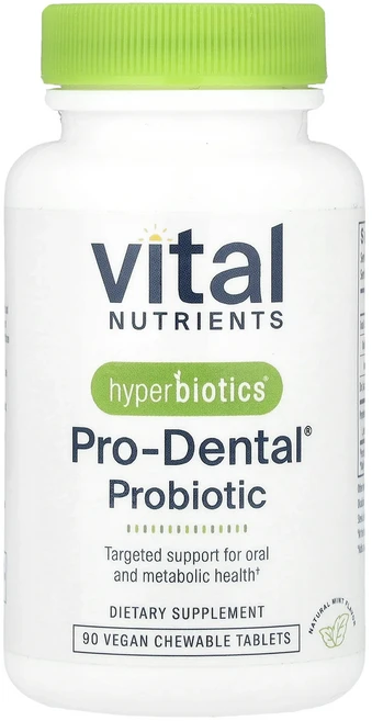 몸관리하세요 겨울입니다 Vital Nutrients Hyperbiotics® Pro-Dental® 프로바이오틱 천연 민트 맛 비건 츄어블 90정 특별관리진행, VitalNutrientsHyperbioticsProD, 1개 - 쿠팡