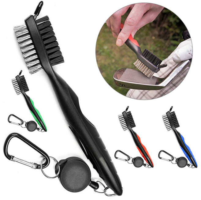 5시주문건 당일배송 FOOI 골프클럽청소 브러쉬 골프헤드 브러쉬 릴와이어 빠른배송, 그린, 1개