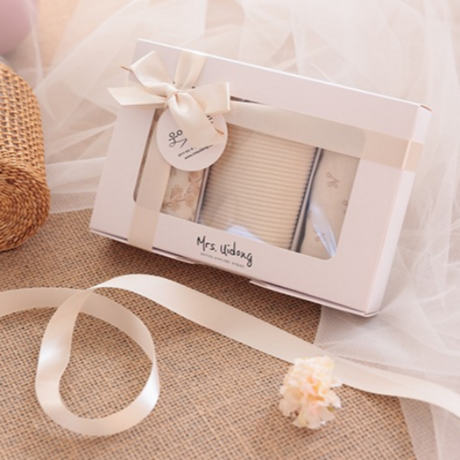 [출산백일선물] 턱받이3종세트 (선물포장)