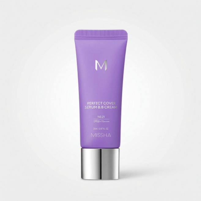 미샤 M퍼펙트커버 세럼 비비크림_21호 라이트베이지 20ml, 21호 라이트베이지, 1개