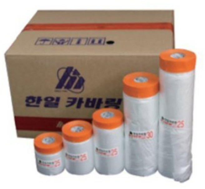[나우케미칼 판매] 한일 카바링 커버링 테이프 박스단위판매 사계절용 오렌지, 20개
