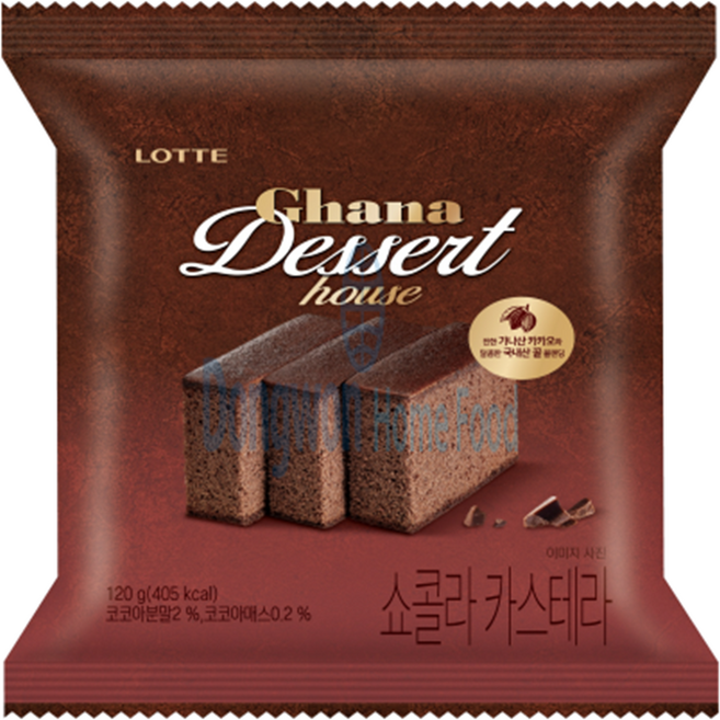 가나 디저트 하우스 쇼콜라 카스테라, 120g, 2개