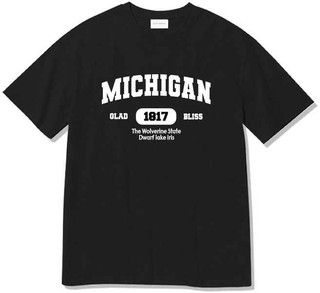 글래드블리스 미시간 오버핏 코튼 빅사이즈 반팔 티셔츠