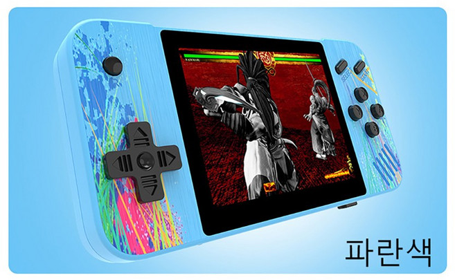 SorJar 미니게임기 2인 휴대용 게임기 800+빈티지 클래식 게임기, 파란색(1인)