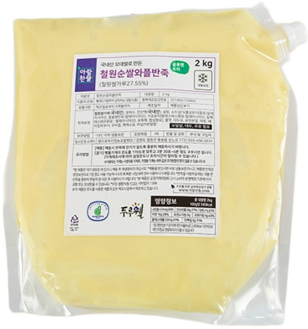 아람찬뜰 철원순쌀와플반죽(쌀붕어빵반죽), 2kg, 1개