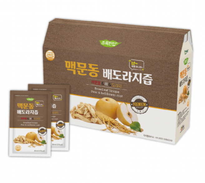 국내산 초록한입 맥문동 배도라지즙 80ml 21포 진액 국산, 21ml, 1박스