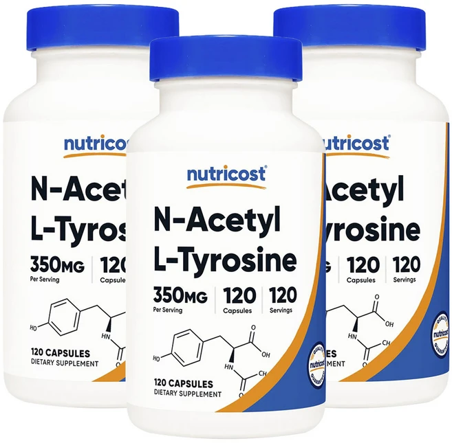 뉴트리코스트 N-Acetyl L-Tyrosine 350mg 캡슐, 120정, 3개 - 쿠팡