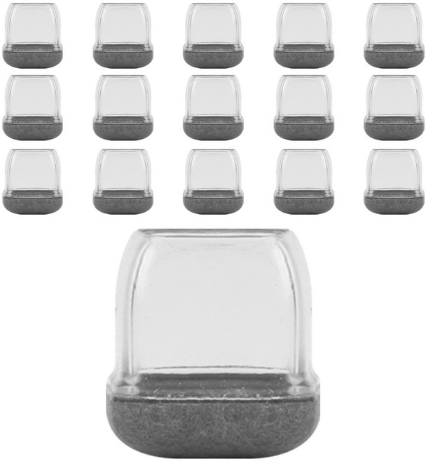 리빙유 고급형 4세대 밤토리 의자 발 커버 TPE 다리 커버, 16개, 사각 그레이