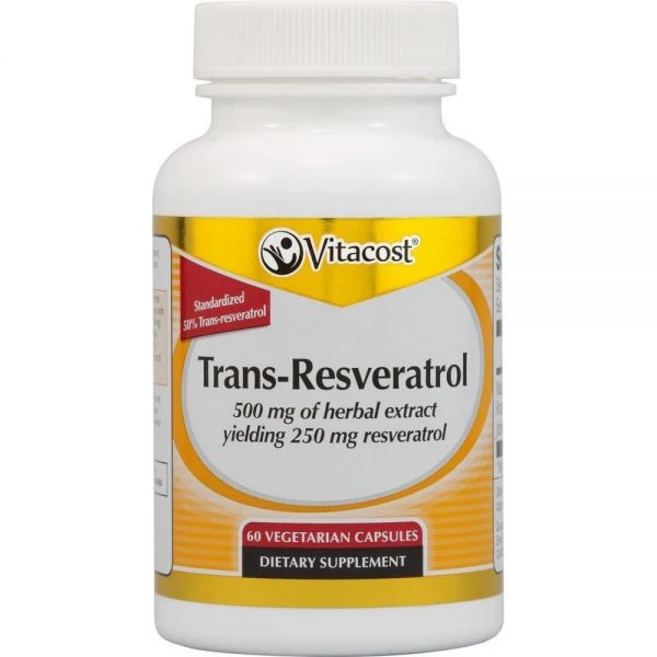 Vitacost Trans-Resveratrol 500 mg of herbal extract yielding 250 mg Trans-resveratrol -- 60, 1개 - 쿠팡