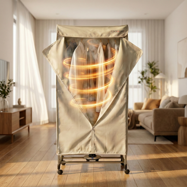 엣지홈 옷장형 건조기 겸 스타일러 세탁 빨래 소형 미니 의류 건조기 10kg