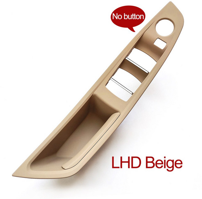 업그레이드 좌측 운전석 내부 도어 핸들 트림 베이지 블랙 BMW 5시리즈 F10 F11 F18 520i 523i 525i 528i 535i 호환, LHD Beige-low end