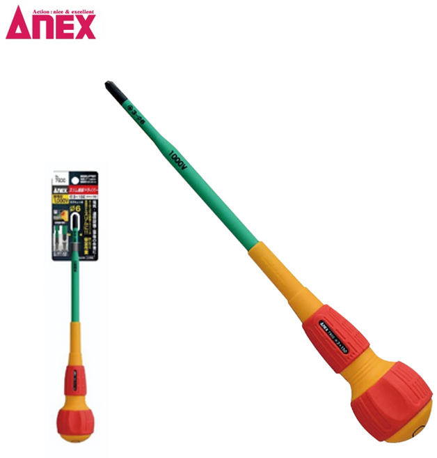 ANEX 아넥스 절연 드라이버 자석부착 슬림형 1000V 7900 +3x150 신제품 150mm, 1개