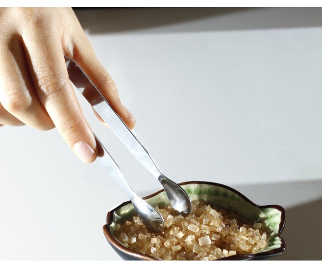 圓頭方糖夾 甜品夾子 不銹鋼夾, 1個, G0601 迷你小型食物夾