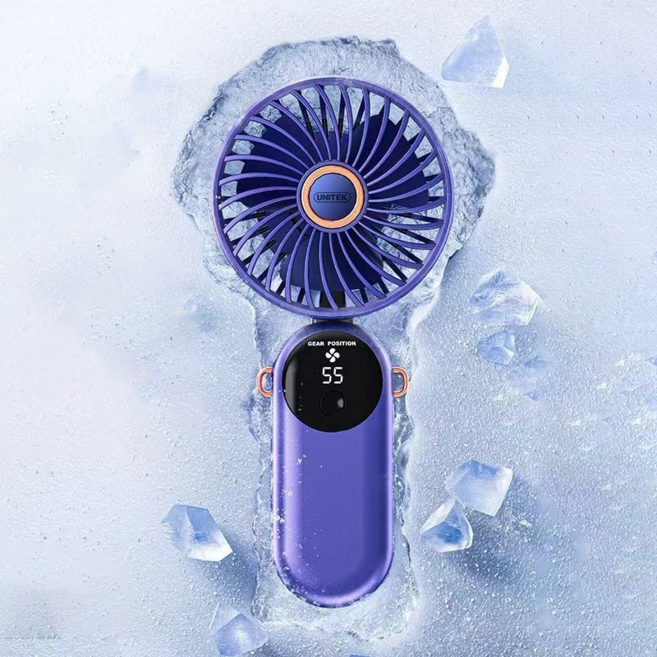 메이푸이 휴대용 탁상용 목걸이 핸디 선풍기 D20, 블루