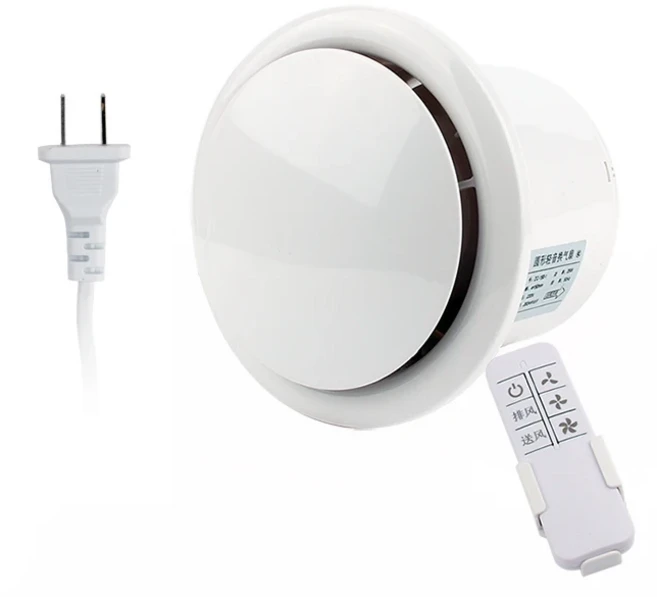 4"6" 환기 배기 팬 주방 욕실 파이프 공기 인공 호흡기 추출기 벽걸이 형 6 인치 흡입구 덕트 송풍기 100m, 02 4inch, 01 Remote control