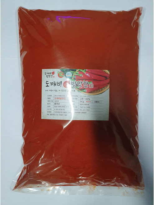 중국산 고춧가루 매운맛 장용 고운가루, 10kg, 1개