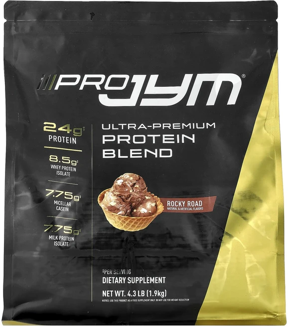 새해 건강을 선물하세요 JYM Supplement Science Pro JYM 울트라 프리미엄 단백질 혼합물 Rocky Road 1.9kg(4.3lb) 특별관리진행, JYMSupplementScienceProJYM울트라프, 1개, 1.9kg - 쿠팡