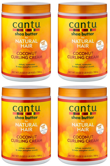 칸투 내추럴 헤어 코코넛 컬링 크림, 4개, 709g