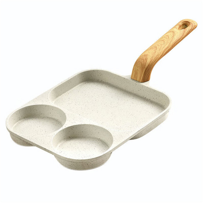 Tiger Pavilion 맥반석 3 인 1 블랙퍼스트 에그팬 화이트, 1개, 22cm