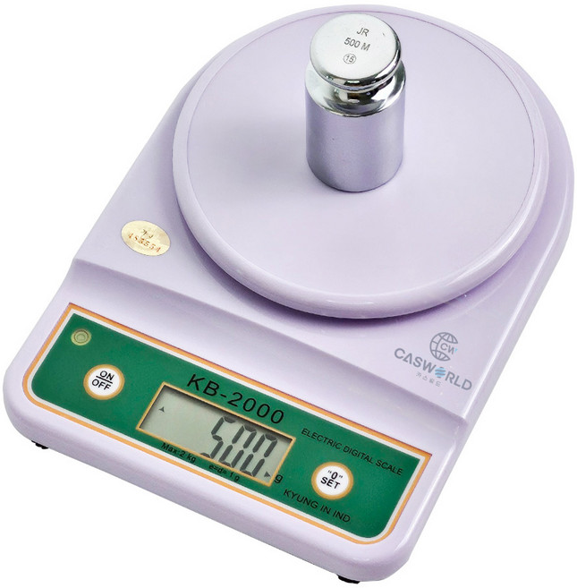 경인산업 전자 주방저울, KB-2000, 혼합색상
