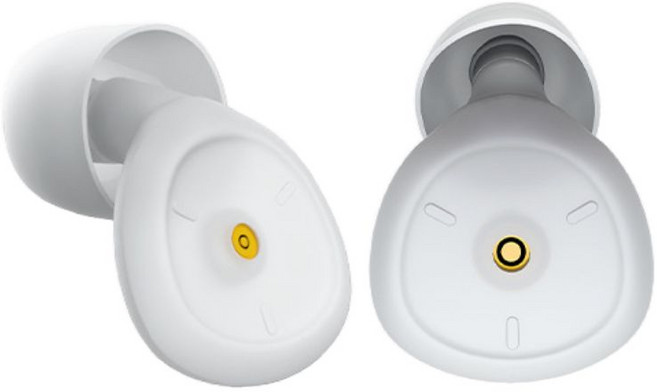 [층간소음차단] 터널형 실리콘 귀마개 화이트, 1세트, 1개입