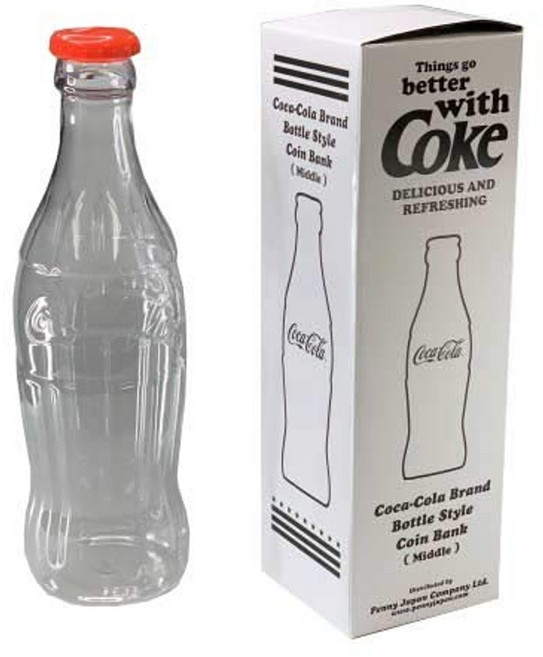 저금통 저축 습관 코카콜라 미들 콘투어 병 뱅크 코인뱅크 돼지 coca-cola 코카콜라 아메리칸 잡화 일본 직배송, 1개