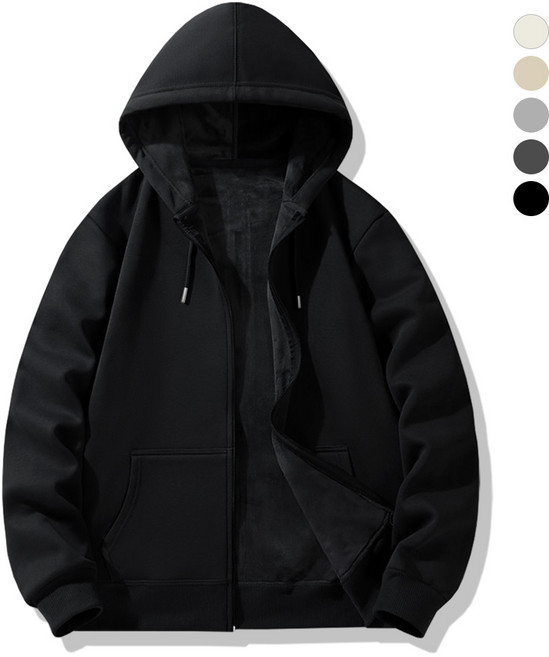 기모 오버핏 후드집업 남녀공용 겨울