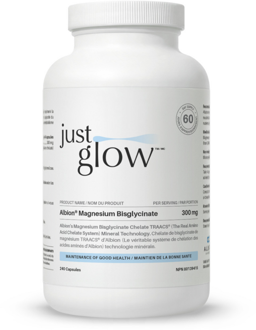 저스트글로우 알비온 마그네슘 비시글리시네이트 킬레이트 300mg, 1개, 240정