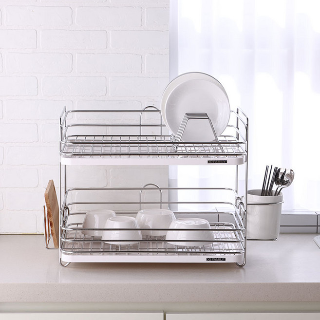 두패밀리 스텐 2단 식기건조대 특대형 국산 국내제작 백화점상품 설거지건조대 설겆이 스테인리스 가정용, 1개