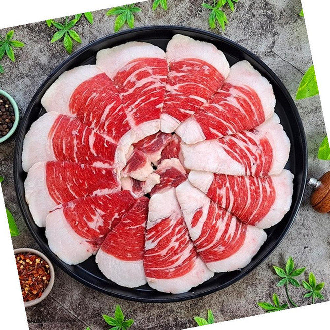 미국산 차돌박이 구이용 4mm 두꺼운차돌박이 1kg 양지 우둔 설깃살, 1개