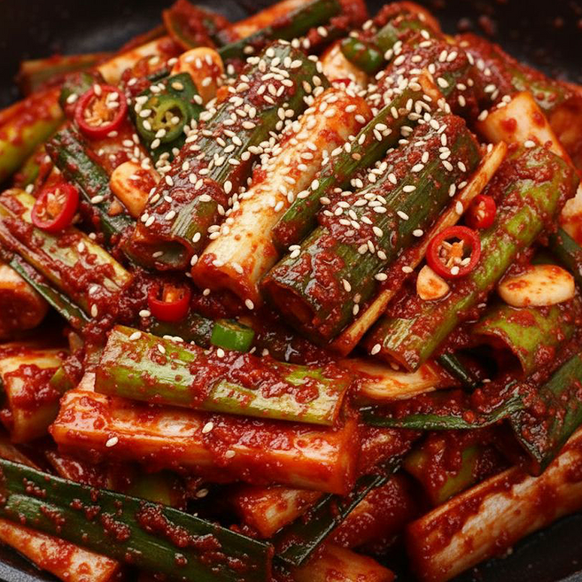 [당일제조] 국산 전라도식 대파김치 바로담근 신선한 맛, 1개, 1kg