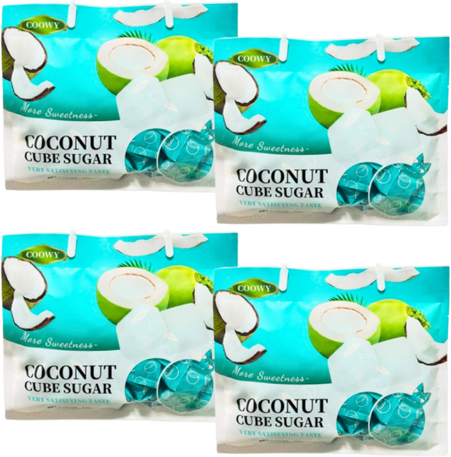 베트남 쿠위 큐브 코코넛젤 COOWY COCONUT CUBE, 4개, 320g