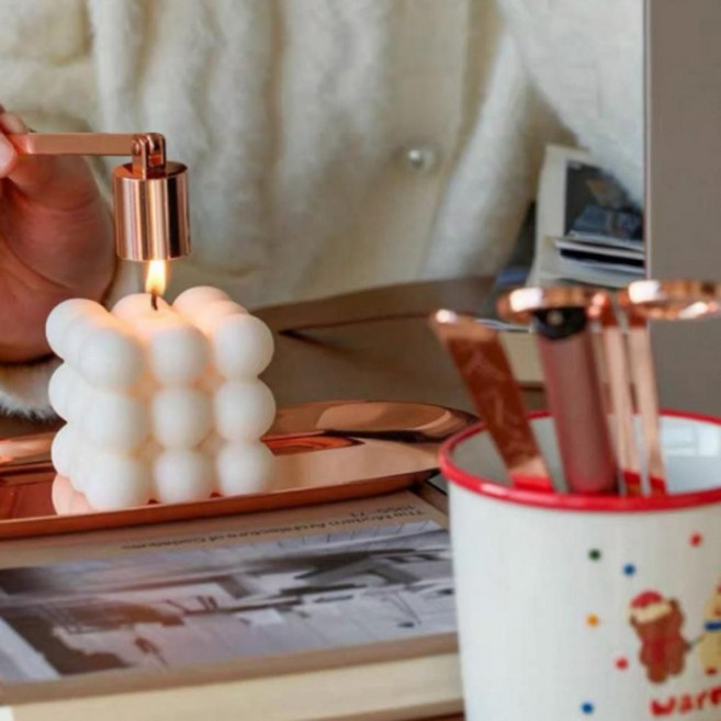 캔들 소등기 덮개 촛불 스너퍼 끄는 도구 양초, 실버