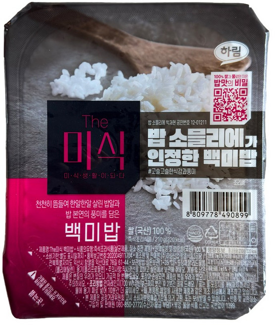 더미식 백미밥, 210g, 18개