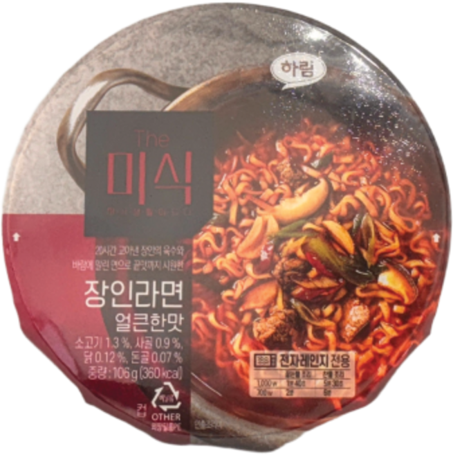 더미식 장인라면 얼큰한맛 컵 106g, 6개