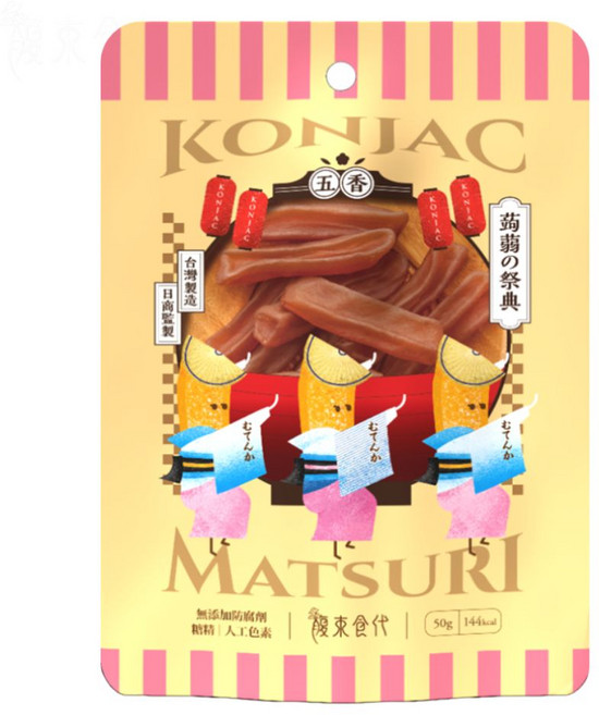 腹束食代 五香蒟蒻條 50g, 1個