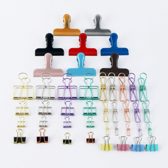 쇼팡 세상에 모든 클립 집게 더블클립, 01.파스텔 더블클립S(15mm)	그린