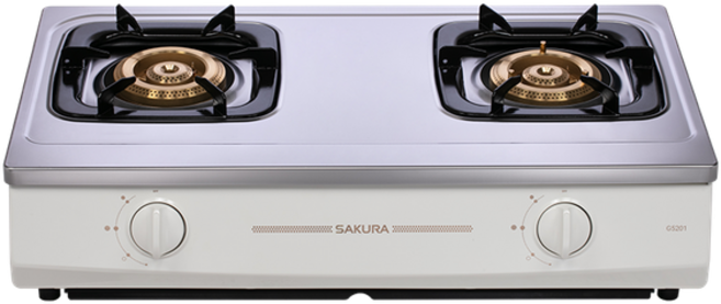 SAKURA櫻花 雙口檯面爐 安全熄火裝置, 液化石油氣 (LPG), G5201S
