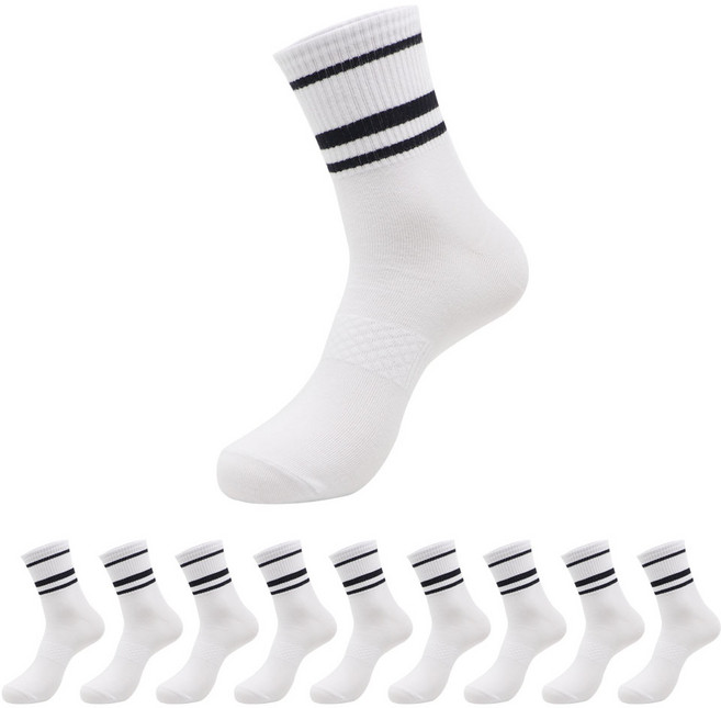 PRS 남성용 빅사이즈 왕발 큰발전용 크루 중목양말 10켤레 275-300mm