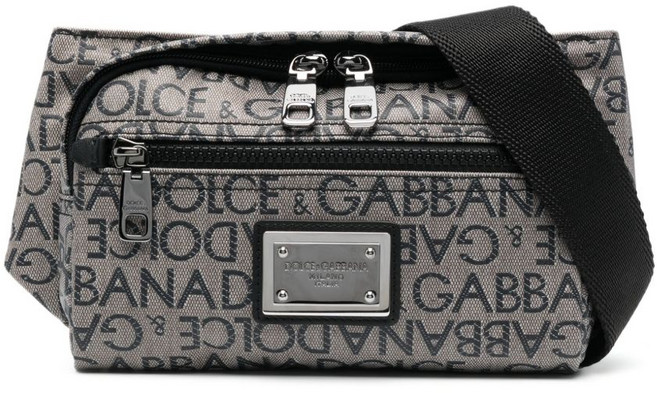 돌체앤가바나 로고 프린트 벨트 백