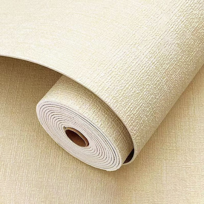 혜신 접착식 단열벽지 곰팡이벽지 보온벽지 만능 풀바른벽지, 옅은 옐로우