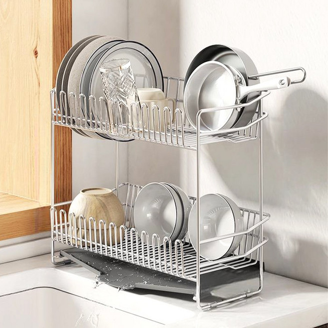 스텐릭 올스텐 틈새 슬림핏 식기건조대, 2단, 1개, 기본형