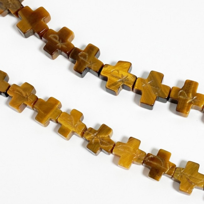 2-4-097 원석 천연 호안석 px 십자가 (1줄)